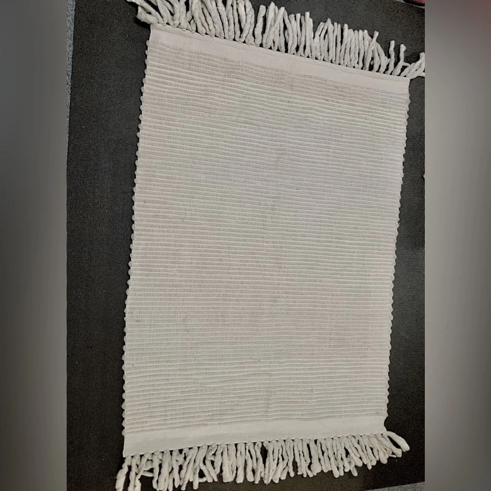 RARE Restoration Hardware Gray Merino Wool Heavy Fringe Throw 50 x 70